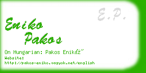 eniko pakos business card